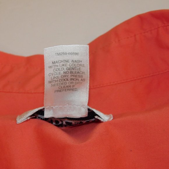Pendleton Button Down Orange Blouse Size Large - Picture 10 of 10